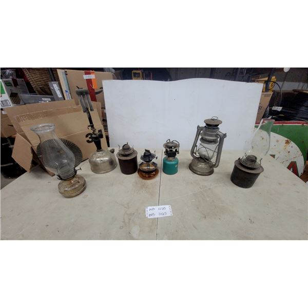 Vintage Coleman 220/228 Series Two-Mantle Gasoline Pressure Lantern, Oil Lamps and More