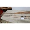 Image 3 : Vintage Bamboo Fishing Rod, Fiberglass Casting Rod with Reel and Wooden Paddle