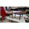 Image 1 : Pair of Rustic Handmade Live-Edge Wood Standswith Natural Bark Edge and Branch Legs 20 x 33 x 15"