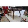 Image 2 : Pair of Rustic Handmade Live-Edge Wood Standswith Natural Bark Edge and Branch Legs 20 x 33 x 15"