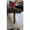 Image 4 : Pair of Rustic Handmade Live-Edge Wood Standswith Natural Bark Edge and Branch Legs 20 x 33 x 15"