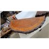 Image 6 : Pair of Rustic Handmade Live-Edge Wood Standswith Natural Bark Edge and Branch Legs 20 x 33 x 15"