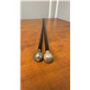 Image 2 : Pair of Antique King's Own Scottish Borderers Regimental Walking Sticks, Sterling Silver Handles