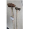 Image 3 : Vintage Sledgehammer with Wooden Handle and Felling Axe with Wooden Handle