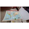 Image 1 : Vintage Neilson's Jersey Milk Chocolate Advertising World Map on Wooden Frame, Circa 1950s 52 x 40"