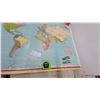 Image 6 : Vintage Neilson's Jersey Milk Chocolate Advertising World Map on Wooden Frame, Circa 1950s 52 x 40"
