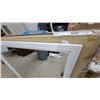 Image 2 : White Ribbed-Frame Wall Mirror, Model CB170A-050, Made in Malaysia 35 x 39"