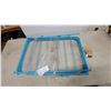 Image 1 : Foldable Multi-Tiered Blue Tubular Metal Clothes Drying Rack