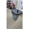 Image 1 : Algreen Dark Green Rain Barrel with Simulated Wood Grain, Black Lid, Spigot and Diverter Kit