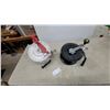 Image 1 : Pair of Wire Winding Reels for Electric Fence Wire, White with Red and Black with Green/Yellow