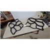 Image 1 : Pair of Black Plastic DIY Garden Path Maker Molds for Concrete Stepping Stones