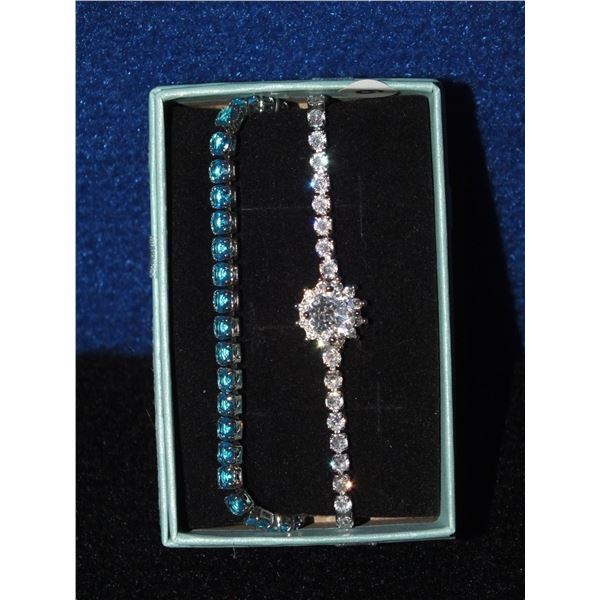 Rhinestone Filled Bracelet Set