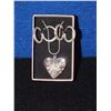 Image 1 : Necklace & Earring Set with Heart Pendant