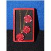 Image 1 : Rose Necklace & Earring Set
