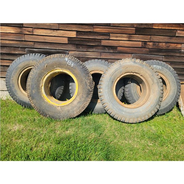 5- Tires, 9.00x20s & 10.00x20s