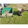 Image 1 : Wheel barrow & JD lawn sweep