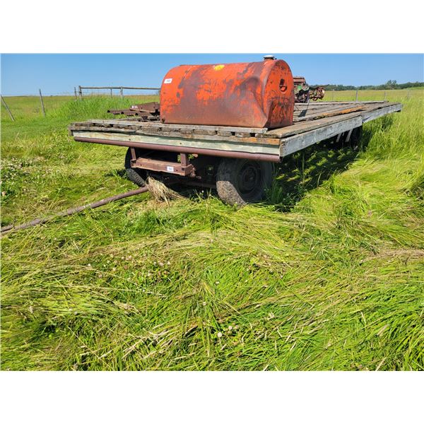 Steel framed wagon & wood deck