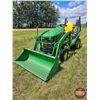 Image 2 : TRACTOR : 2018 John Deere 1025R : 4WD : Diesel 3pt Hitch : w/120R JD FEL