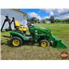 Image 5 : TRACTOR : 2018 John Deere 1025R : 4WD : Diesel 3pt Hitch : w/120R JD FEL