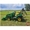Image 9 : TRACTOR : 2018 John Deere 1025R : 4WD : Diesel 3pt Hitch : w/120R JD FEL