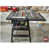 Image 1 : Table Saw w/Stand : Mastercraft 10" c/w Face Shield (Measures: 35"H x 35"W)