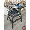 Image 3 : Table Saw w/Stand : Mastercraft 10" c/w Face Shield (Measures: 35"H x 35"W)