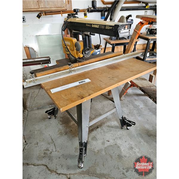 Radial Arm Saw : DEWALT Model 7730 (on castor wheels)