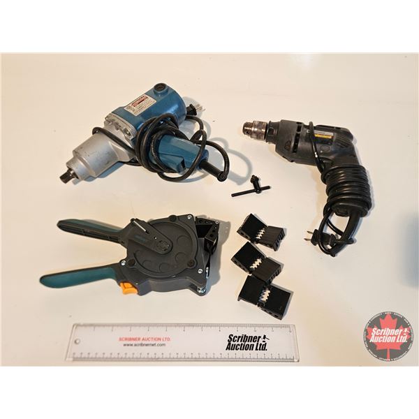 Tool Grouping : - Jepson 1/2" Impact Wrench - Black & Decker 3/8" Drill - Wolfcraft One Hand Frame C