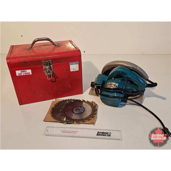 Makita Circ Saw w/Saw Blades & Mastercraft Tool/Carry Box