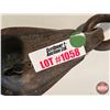 Image 6 : Antique Collector Combo: Block & Tackle Pullies (2) - Railroad  Iron ~ Embossed "1929 Oh Canada"