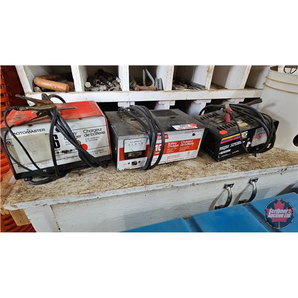 (3) Battery Chargers 6v/12v