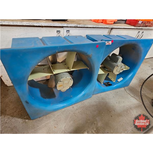 (2) Industrial Exhaust/Ventilation Fans (20"Dia) (Koenders Model RV20)