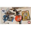 Image 3 : Variety Grouping : - 12v Fan - Angle Brackets - Tank Float - Fishing Rod & Reel - Hinges - Ext Cord 