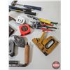 Image 2 : Grouping ~ Carpentry Tools : Tool Belt; Framing Squares; Clamps; Tin Snips; Chalk Lines; etc