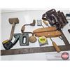 Image 6 : Grouping ~ Carpentry Tools : Tool Belt; Framing Squares; Clamps; Tin Snips; Chalk Lines; etc