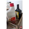 Image 4 : Variety Shop Fluids Grouping (Full / Partial Full) - WD40 - Bar's Leak - STP - Anti-Freeze - Grease 