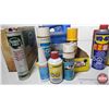 Image 5 : Variety Shop Fluids Grouping (Full / Partial Full) - WD40 - Bar's Leak - STP - Anti-Freeze - Grease 