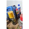 Image 7 : Variety Shop Fluids Grouping (Full / Partial Full) - WD40 - Bar's Leak - STP - Anti-Freeze - Grease 