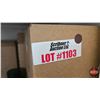 Image 10 : John Deere Supplies & Metal Cabinet Combo: - 10W30 (9 Litres Full + 2 Partial) - Air Filter - Belt -