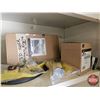 Image 4 : John Deere Supplies & Metal Cabinet Combo: - 10W30 (9 Litres Full + 2 Partial) - Air Filter - Belt -