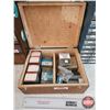 Image 1 : Assortment Nails/Screws/Nuts with Wood Box  (Box Measures: 7"H x 13"W x 10"D)