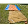 Image 1 : Tarps (2) : - (1) Canvas 80" x 67" - (1) Poly 17ft x 9-1/2ft