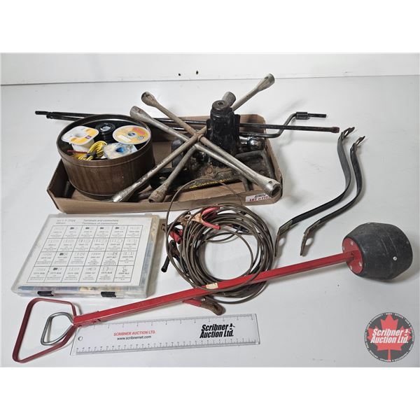 Grouping : Automotive Wire; Terminal Connectors; Tire Irons; Floor Magnet; etc