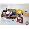 Image 1 : Variety of Hardware : Auger Drill Bit; 50ft Fish Tape; Pipe Snake; Thermostat; Cordless Screwdriver;