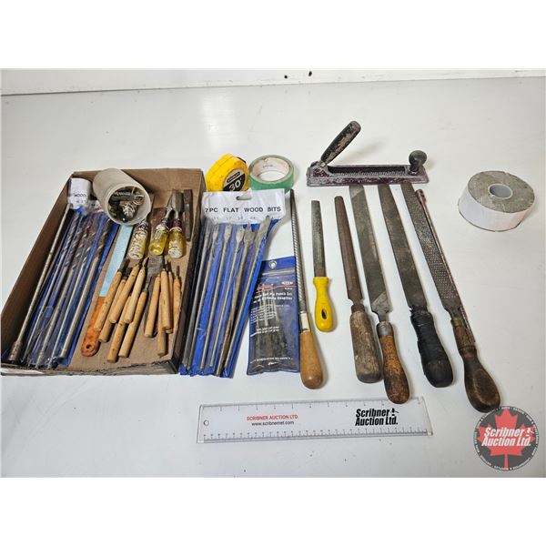 Grouping : Files, Rasps, Tape Measure, Chisels, Drill Bits, etc!