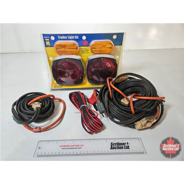 Grouping : Heat Tapes (3); Trailer Light Kit; Positive/Negative Wire Fuse; etc