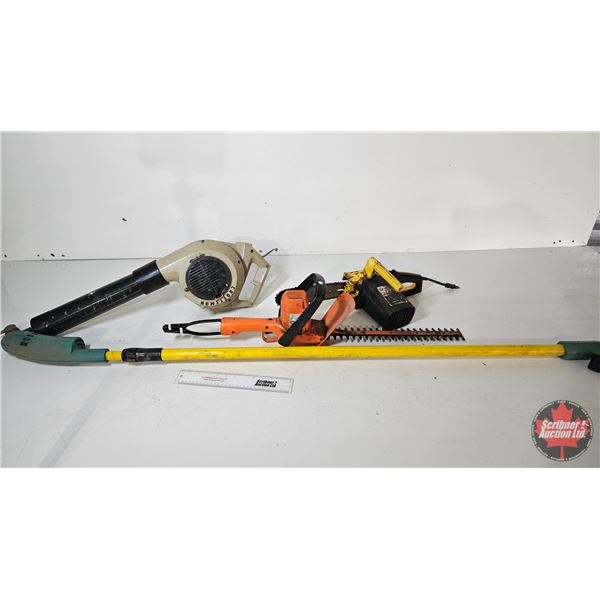 Electric Power Tools: Leaf Blower; Hedge Trimmer; Chain Saw; Pruner Saw