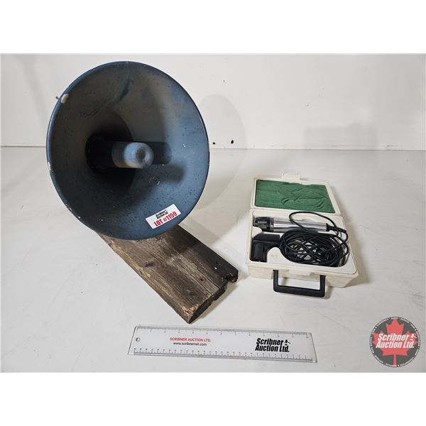 Speaker Horn w/Shure Microphone  (Horn 12"Dia)