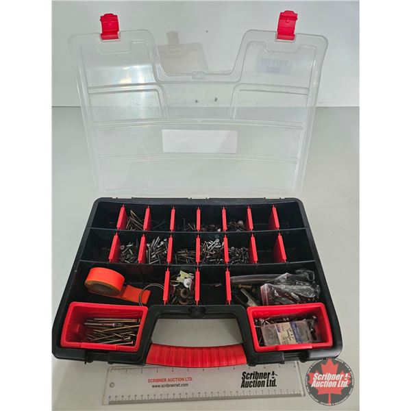Organizer Carry Case w/Contents: Screws; Stove Bolts; etc!