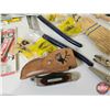 Image 3 : Grouping : Wood Plane;  Old Timer Knife; Channel Locks; Small Hand Tools; JB Weld; etc